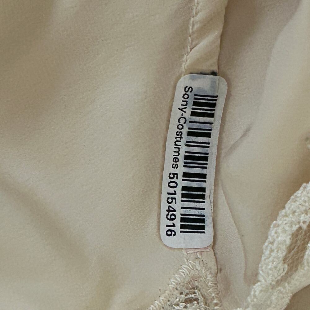 Vintage 90s Silk Lace Trim Negligee Chemise Ivory Cream Small - Picture 10 of 10